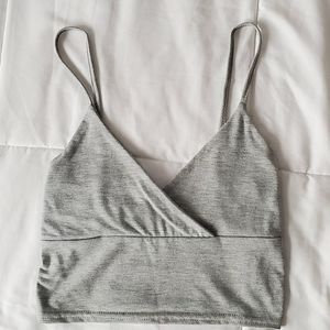 Pretty Little Thing Gray Crop Top Bralette